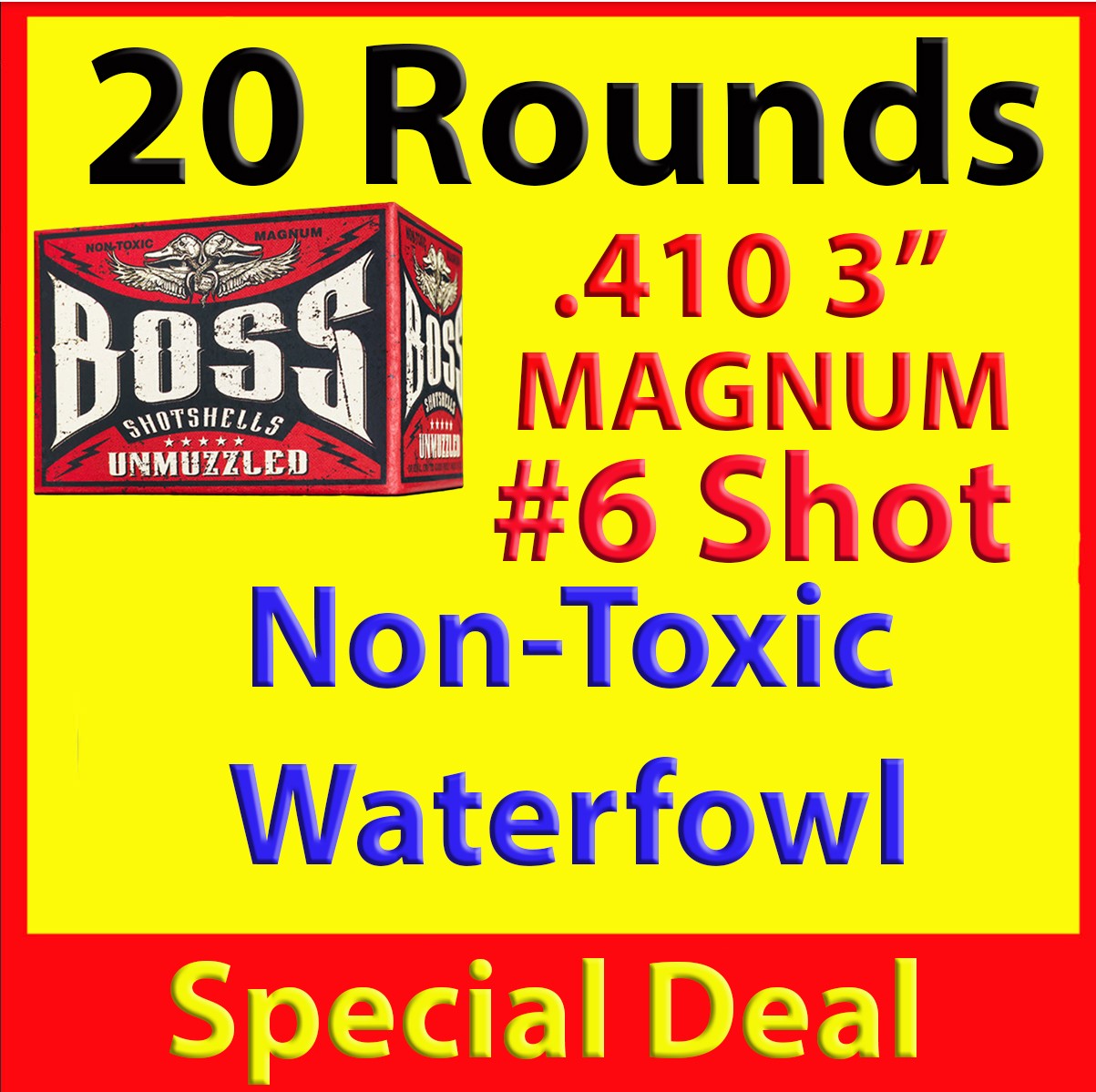 410 3 MAGNUM 6 Shot Copper Plated Bismuth Waterfowl Loads